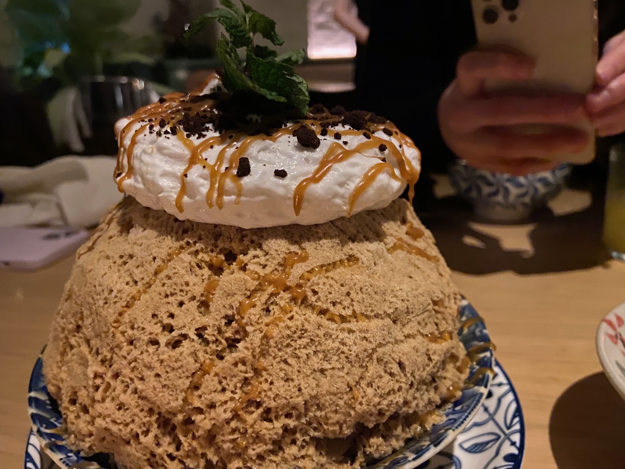 Shaved ice dessert
