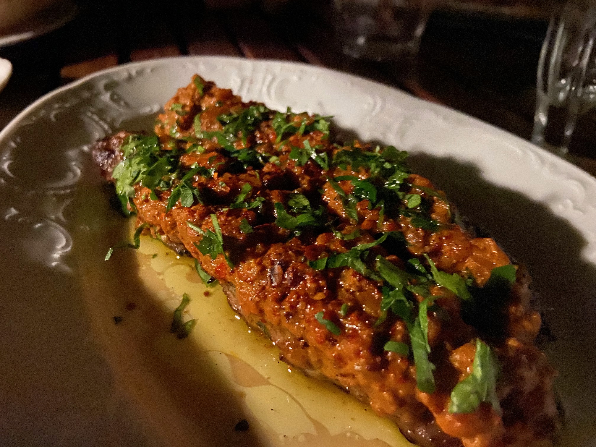 Herbed sauced cutlet