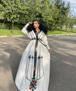 #YeshiCloth #HabeshaKemis #EthiopianTraditionalDress #HabeshaDress #EthiopianClothing #TraditionalDress (image 2)