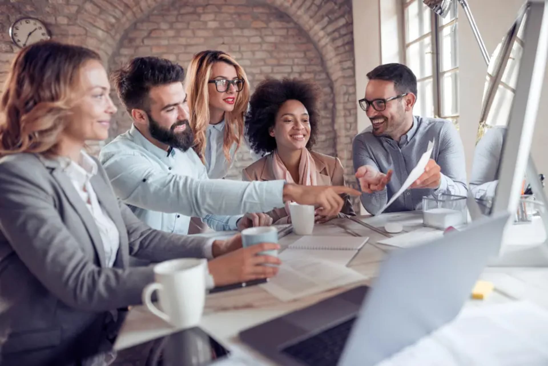 Corporate team in an evidence-based organizational training session