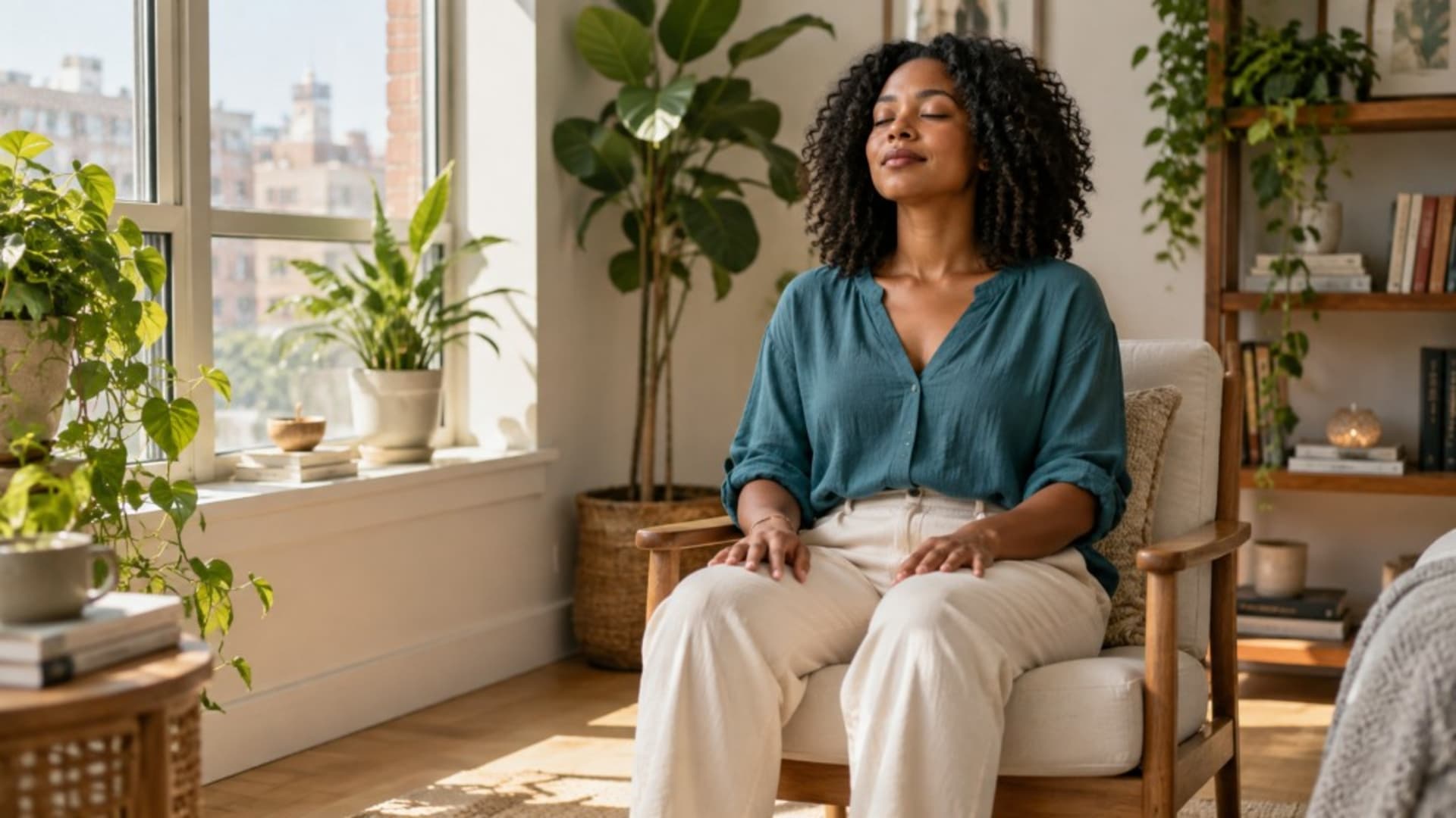 ADHD and meditation: sitting by a sunny window and practicing mindfulness without emptying the mind