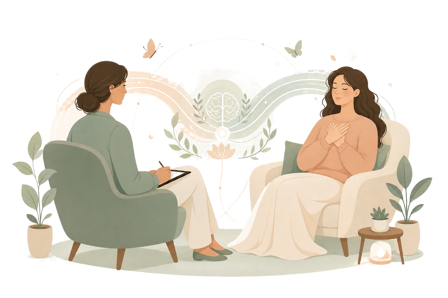 Illustration for In-Person and Online EMDR Therapy in California