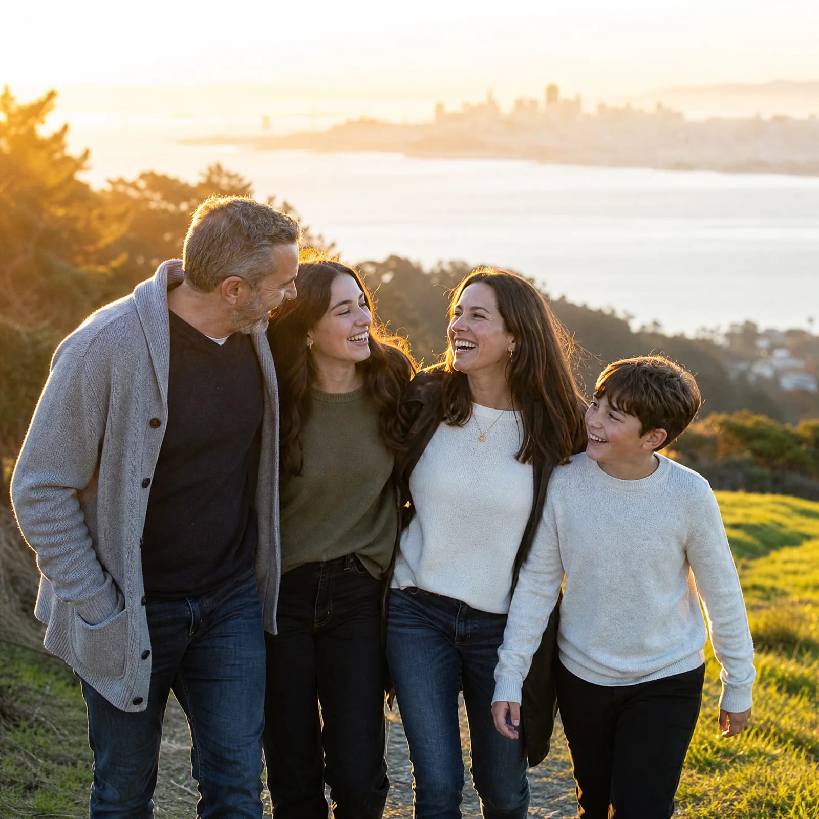 San Francisco family enjoying a connected moment after family counseling