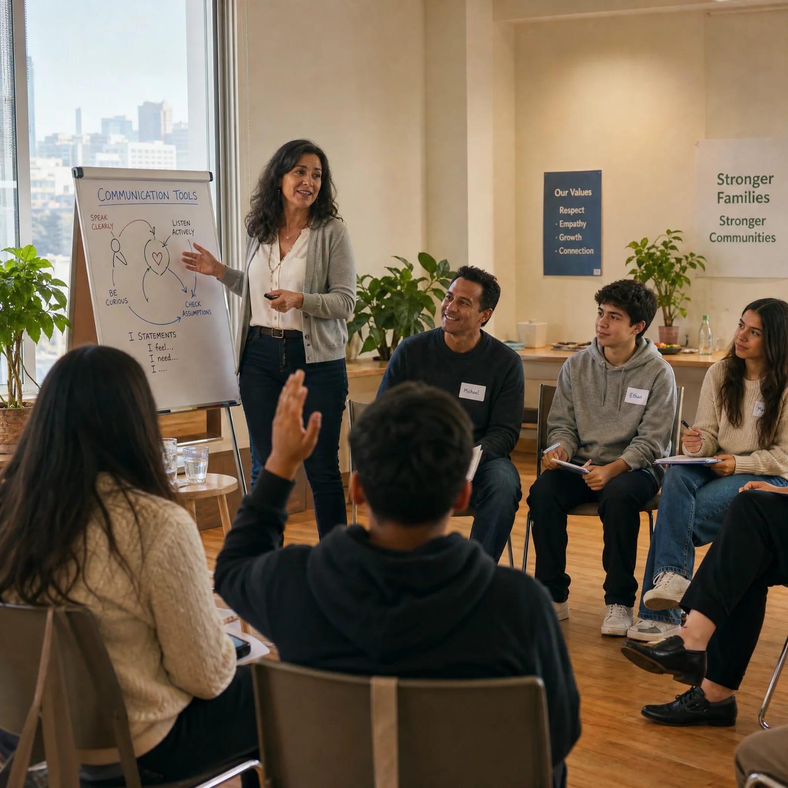 Family therapy workshop session in San Francisco