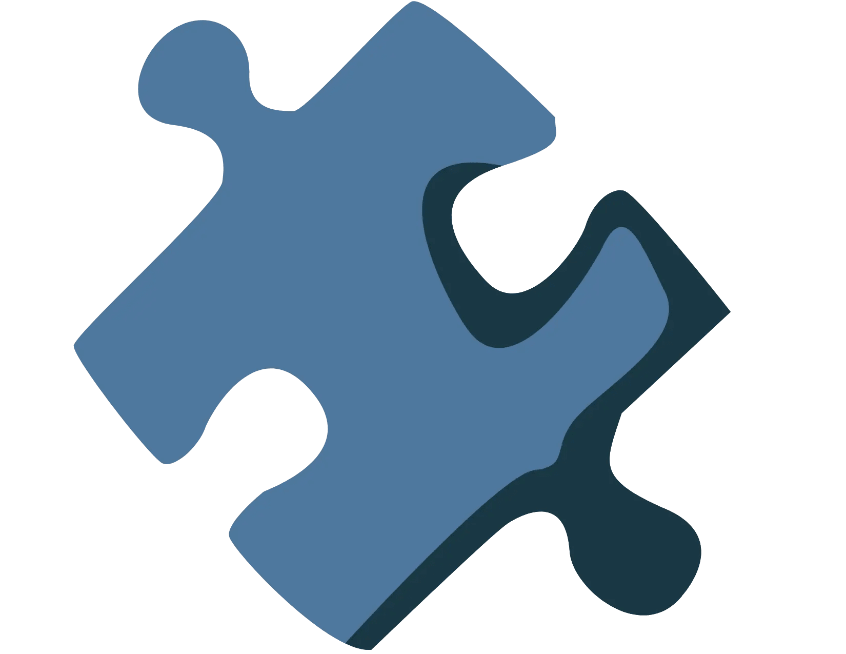 A single blue puzzle piece isolated on a black background, symbolizing therapy methods like EMDR used at centers in San Francisco.