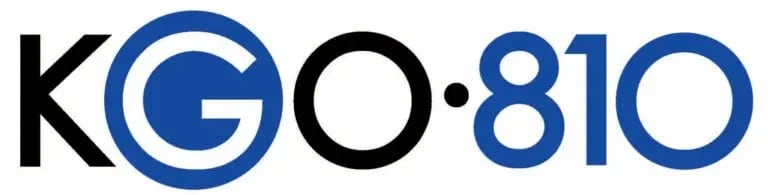 KGO 810 logo featuring "KGO" in black and blue letters, with the number "810" in blue and a black dot separating the letters and numbers—perfect for your wellness retreat near me search.
