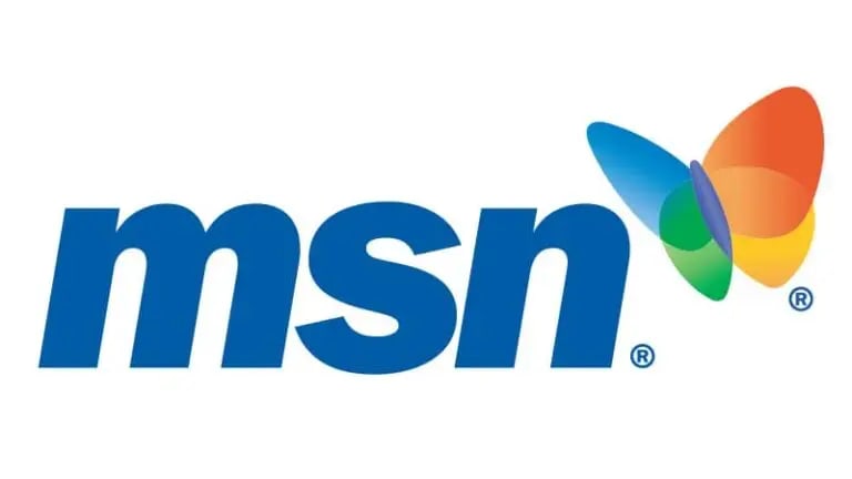 Blue "msn" text next to a multicolored butterfly logo on a white background, perfect for discovering wellness retreats near me.