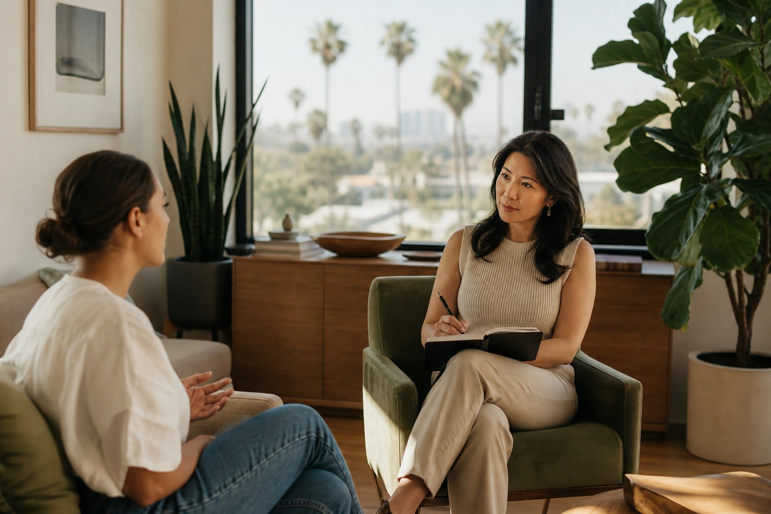 online therapists in los angeles near me — online therapy session via video