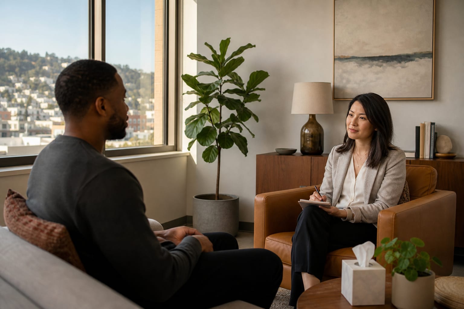 Therapy in Oakland, CA — Oakland therapist session near me at Bay Area CBT Center