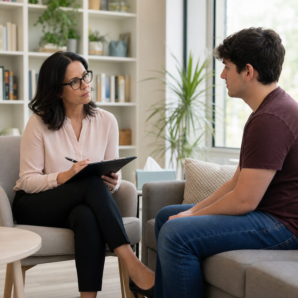 Autism evaluation near me San Francisco — clinician during assessment
