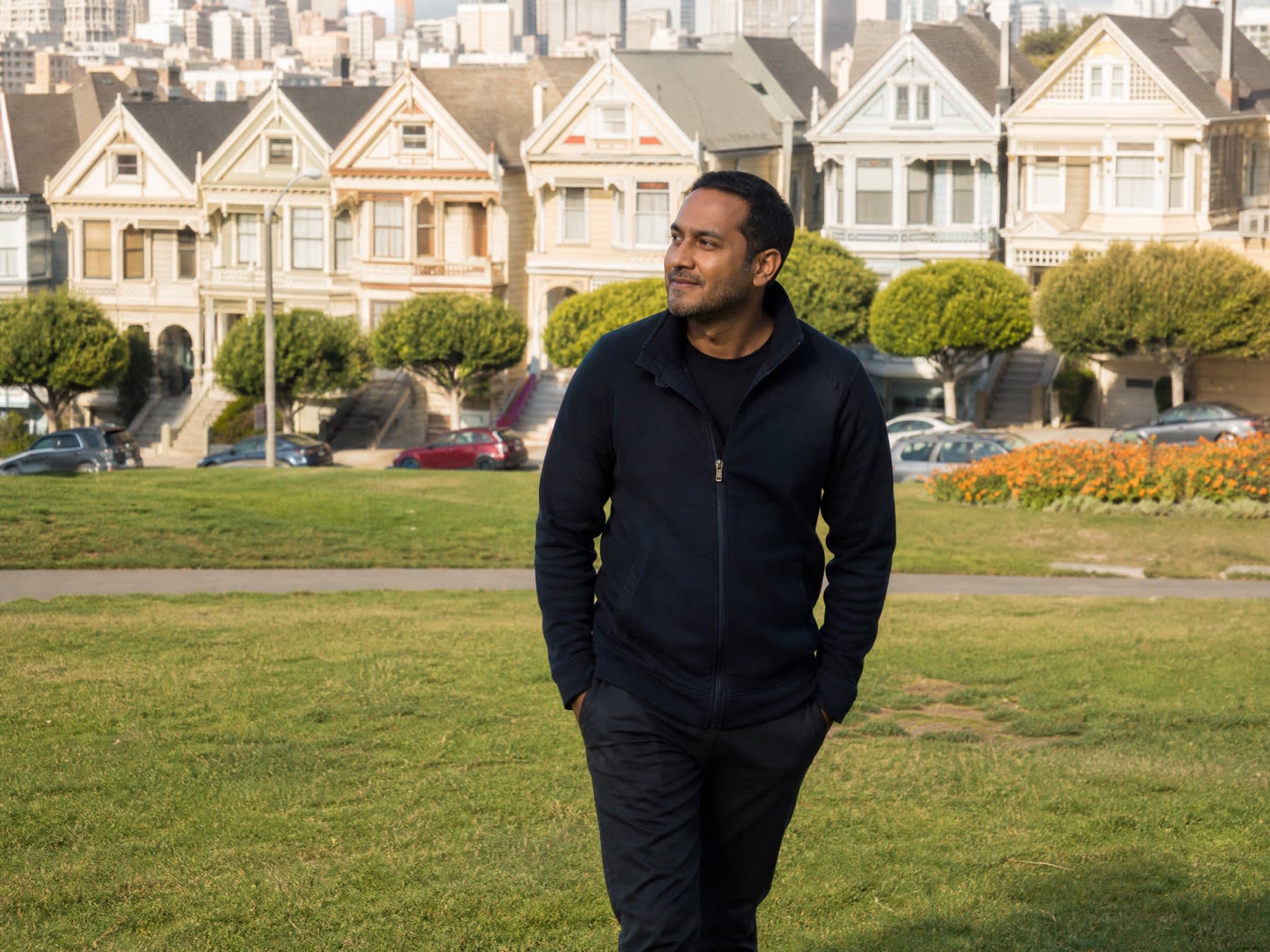 Man walking Alamo Square after bipolar treatment San Francisco near me in San Francisco, CA