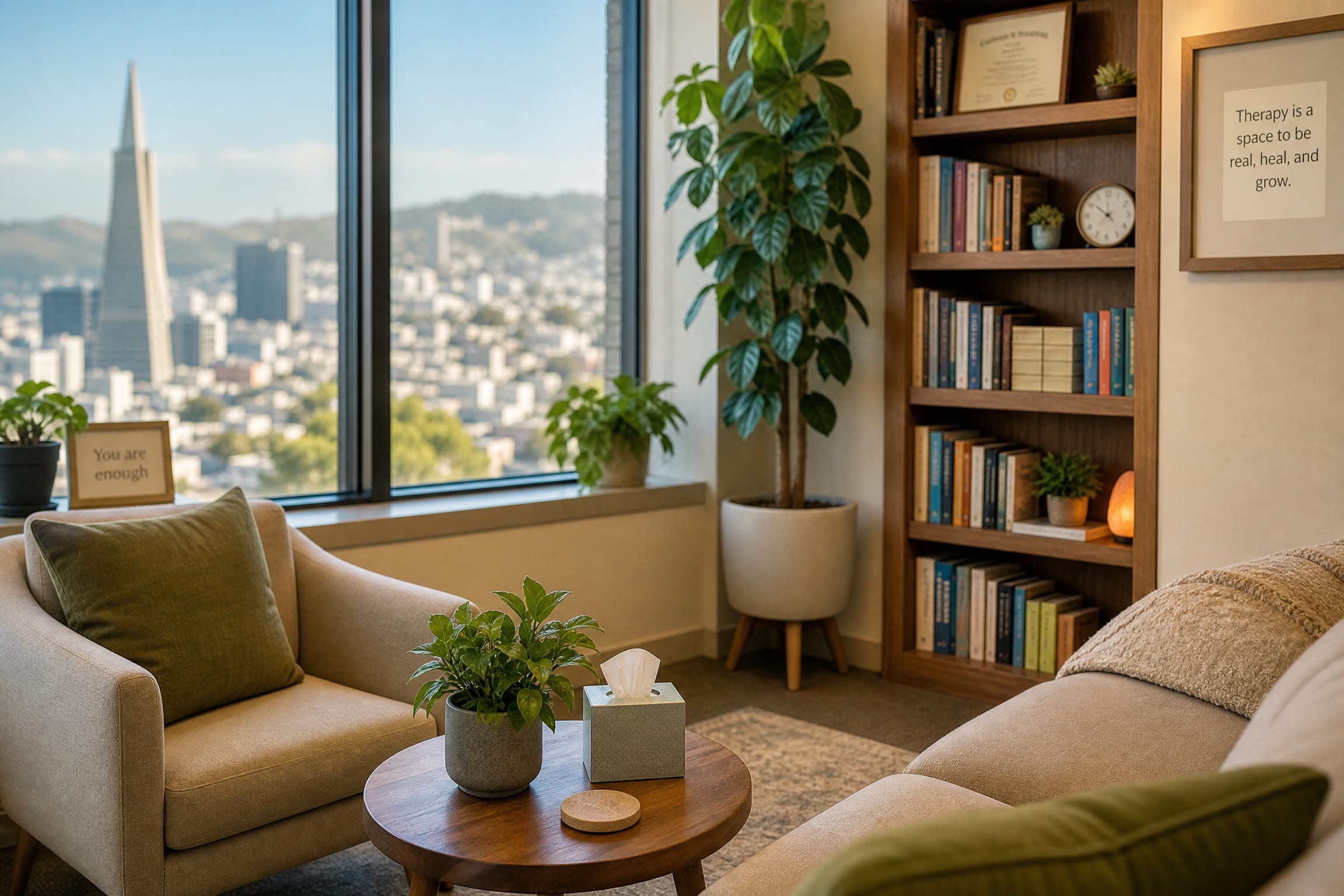 Welcoming therapy office at Bay Area CBT Center in San Francisco near me in San Francisco, CA