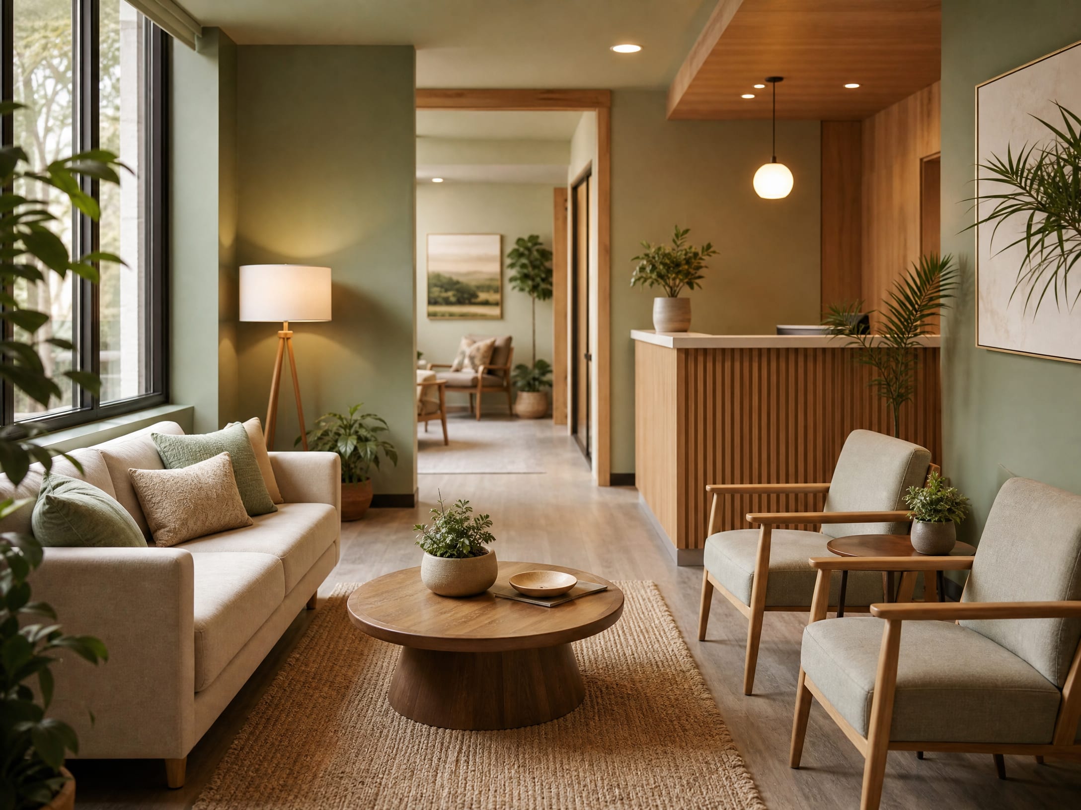 Welcoming therapy office reception area for new ERP therapy clients in San Francisco