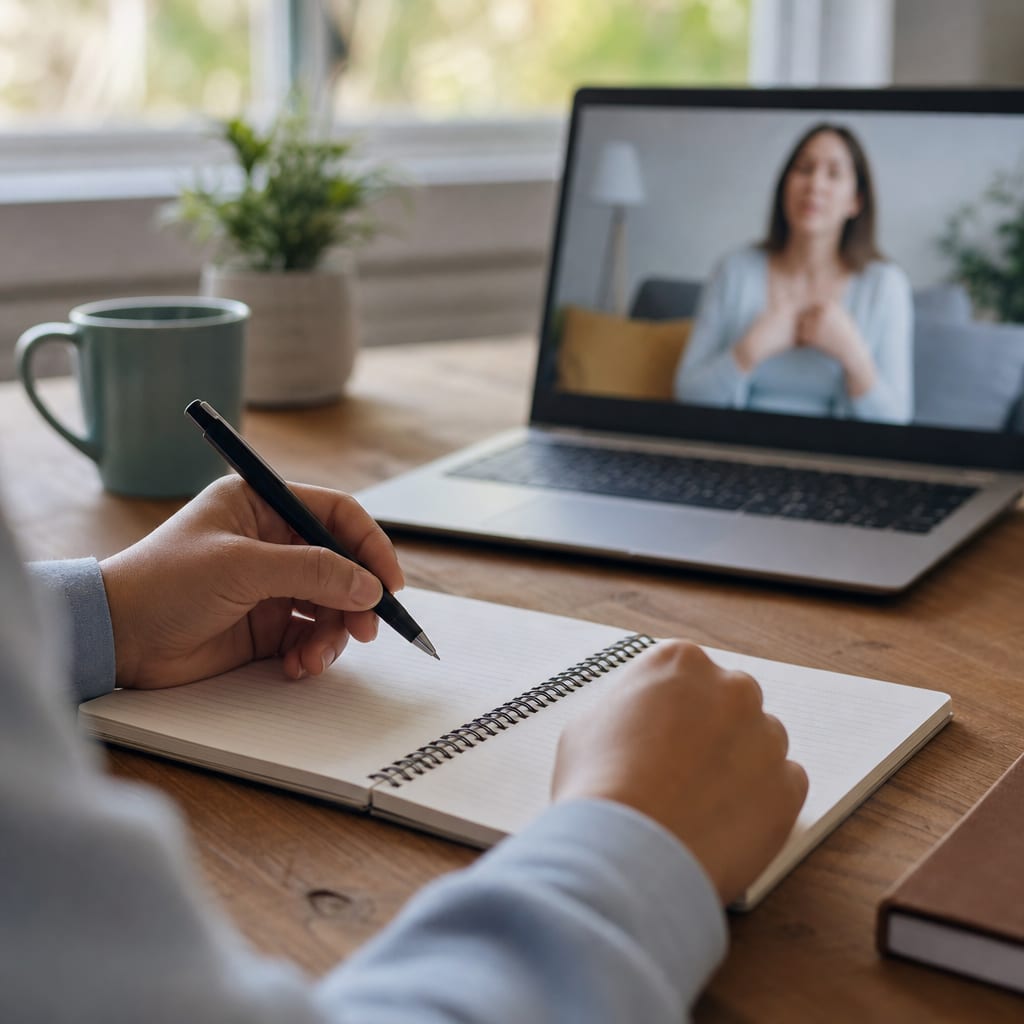 Virtual IOP San Francisco — telehealth skill practice notebook