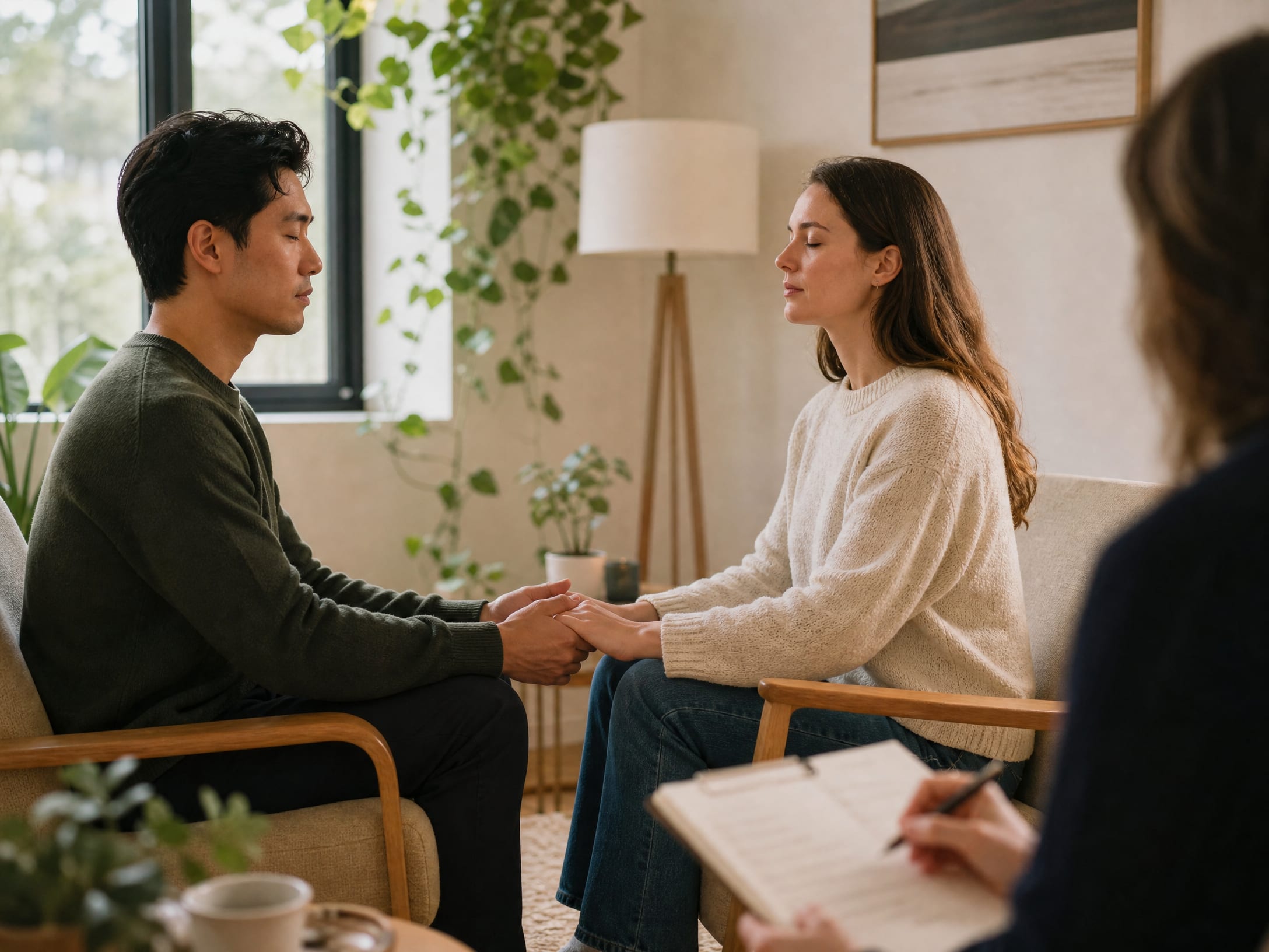 Teen practicing mindfulness exercises with therapist in San Francisco near me in San Francisco, CA