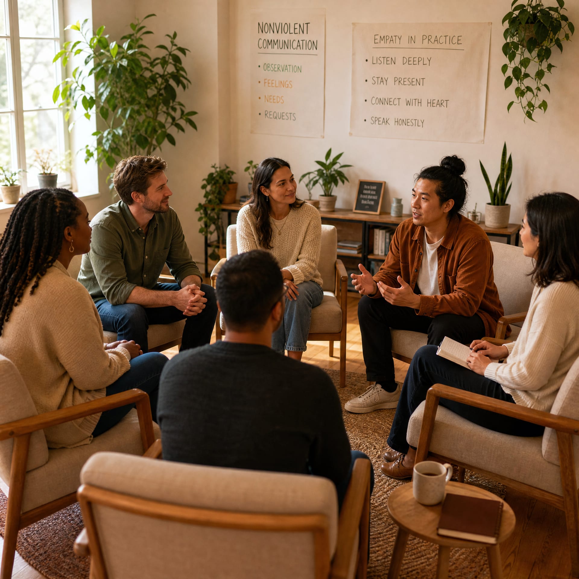 NVC workshop group practicing communication skills in San Francisco near me in San Francisco, CA