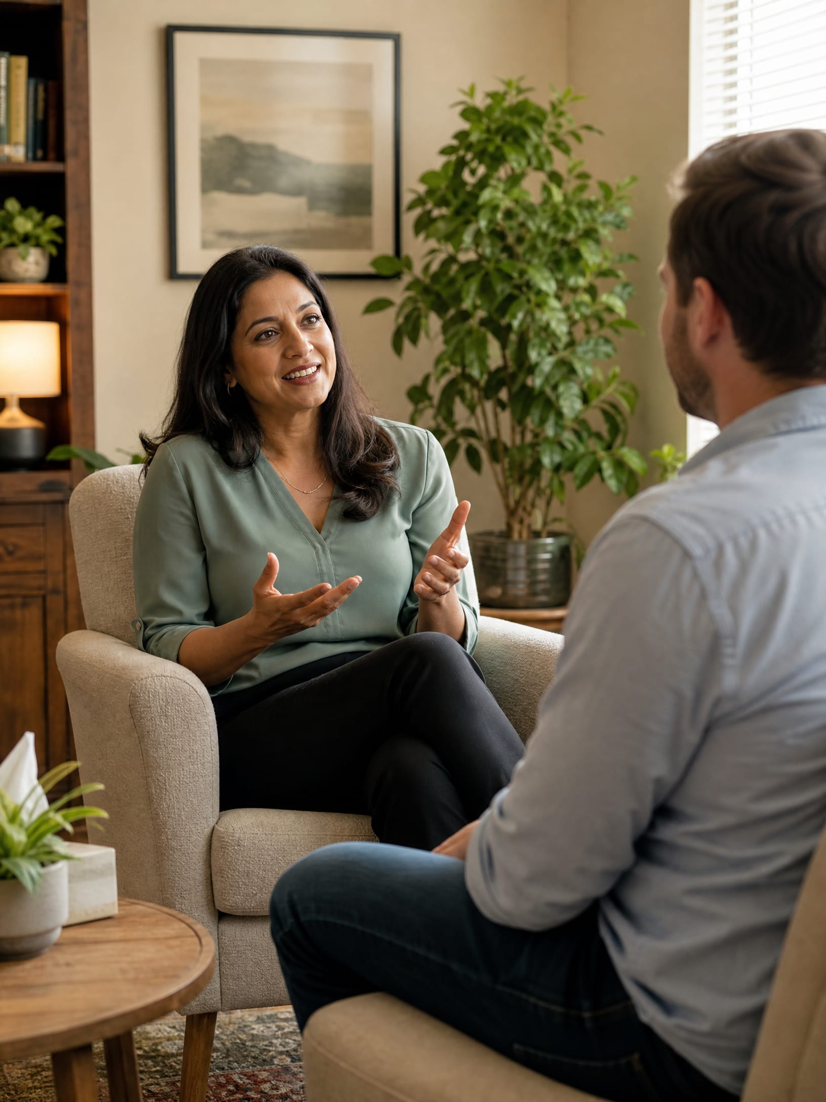 NVC therapist teaching communication skills to a client in San Francisco near me in San Francisco, CA