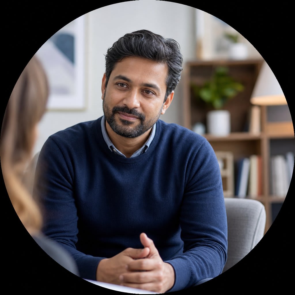 Therapist for panic attacks near me reviewing a treatment plan in San Francisco near me in San Francisco, CA