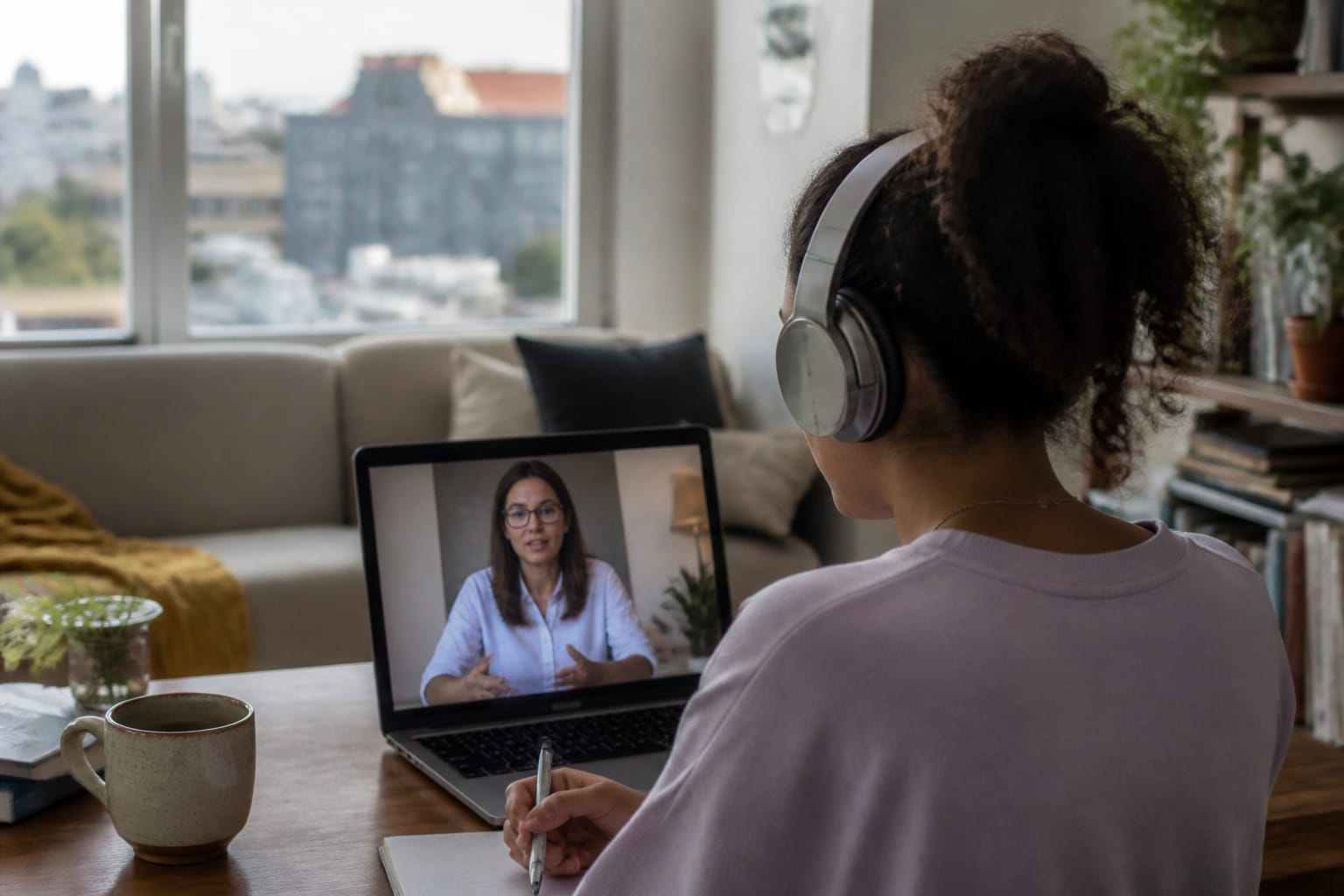 Online procrastination therapy session via telehealth