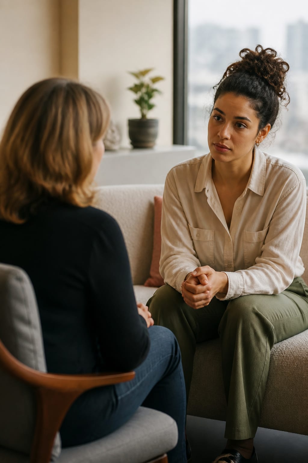 CBT session supporting follow-through and focus