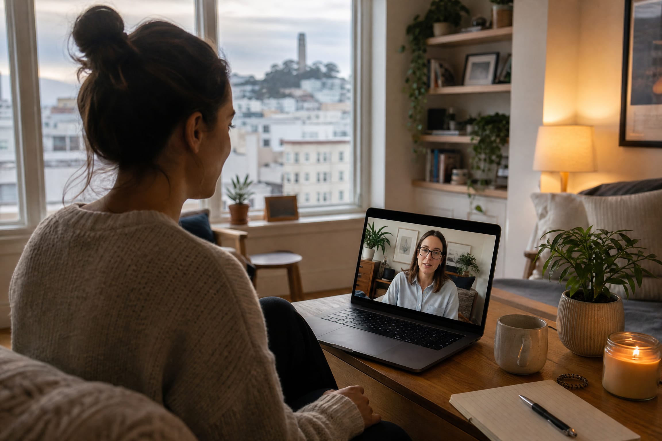 Telehealth relationship therapy near me serving clients across California from San Francisco
