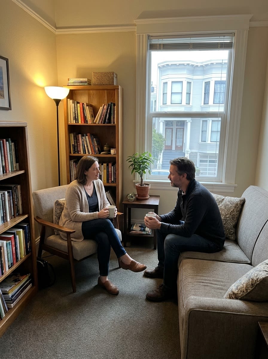 Social anxiety therapy San Francisco — client building confidence after session
