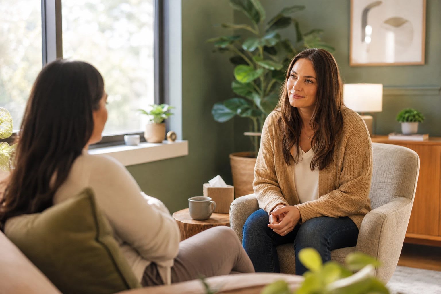 San Francisco stress therapist with client near me in San Francisco, CA
