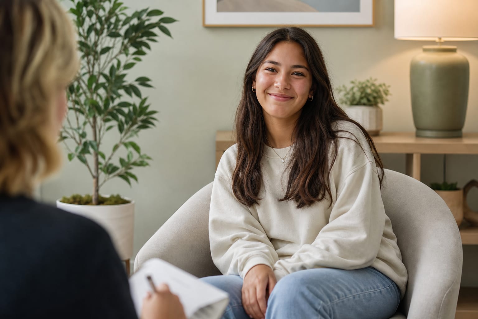 Adolescent therapy in San Francisco — teen in supportive session