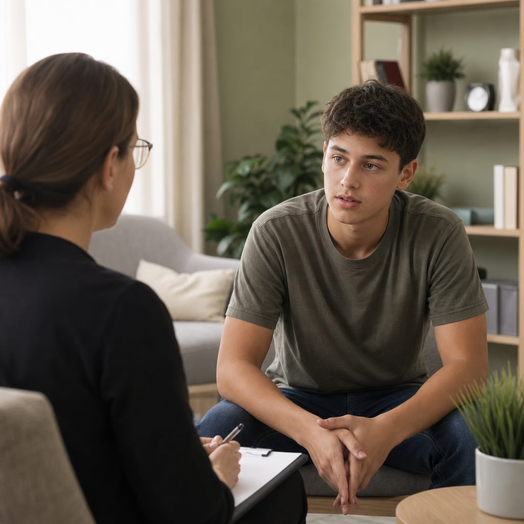 Teen therapist in San Francisco with adolescent client