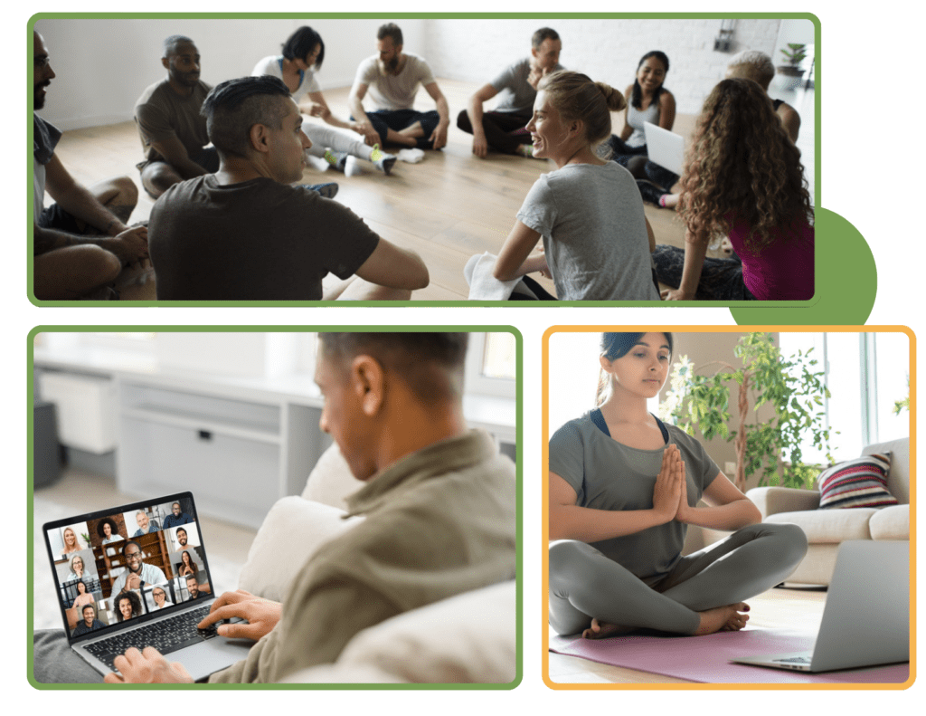 People healing together in a curated support group at Bay Area CBT Center.