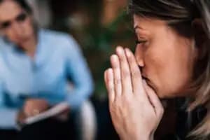 a person getting cbt therapy treatment for anxiety
