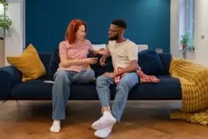 a couple practicing effective communication skills after doing couples counseling in san francisco at bay area cbt center