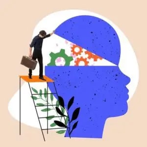 A person practicing mindfulness technique to stop rumination