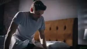 A person experiencing physical symptoms of dorsal vagal shutdown, such as extreme fatigue