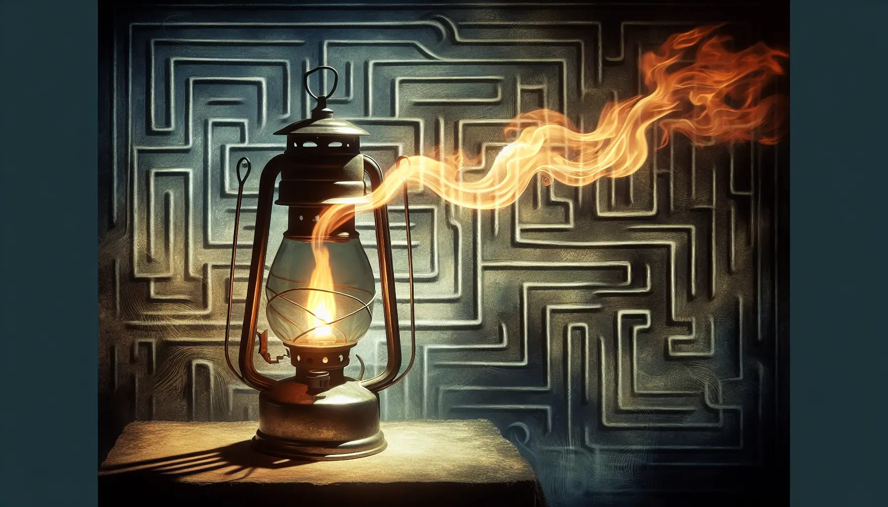Artistic representation of a vintage gas light