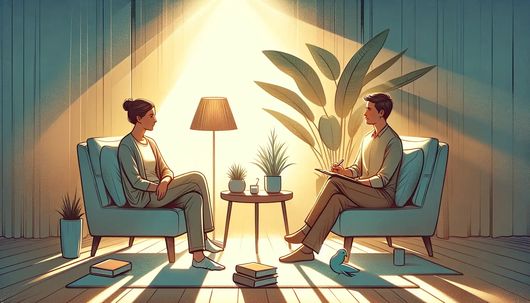 Individual in therapy session