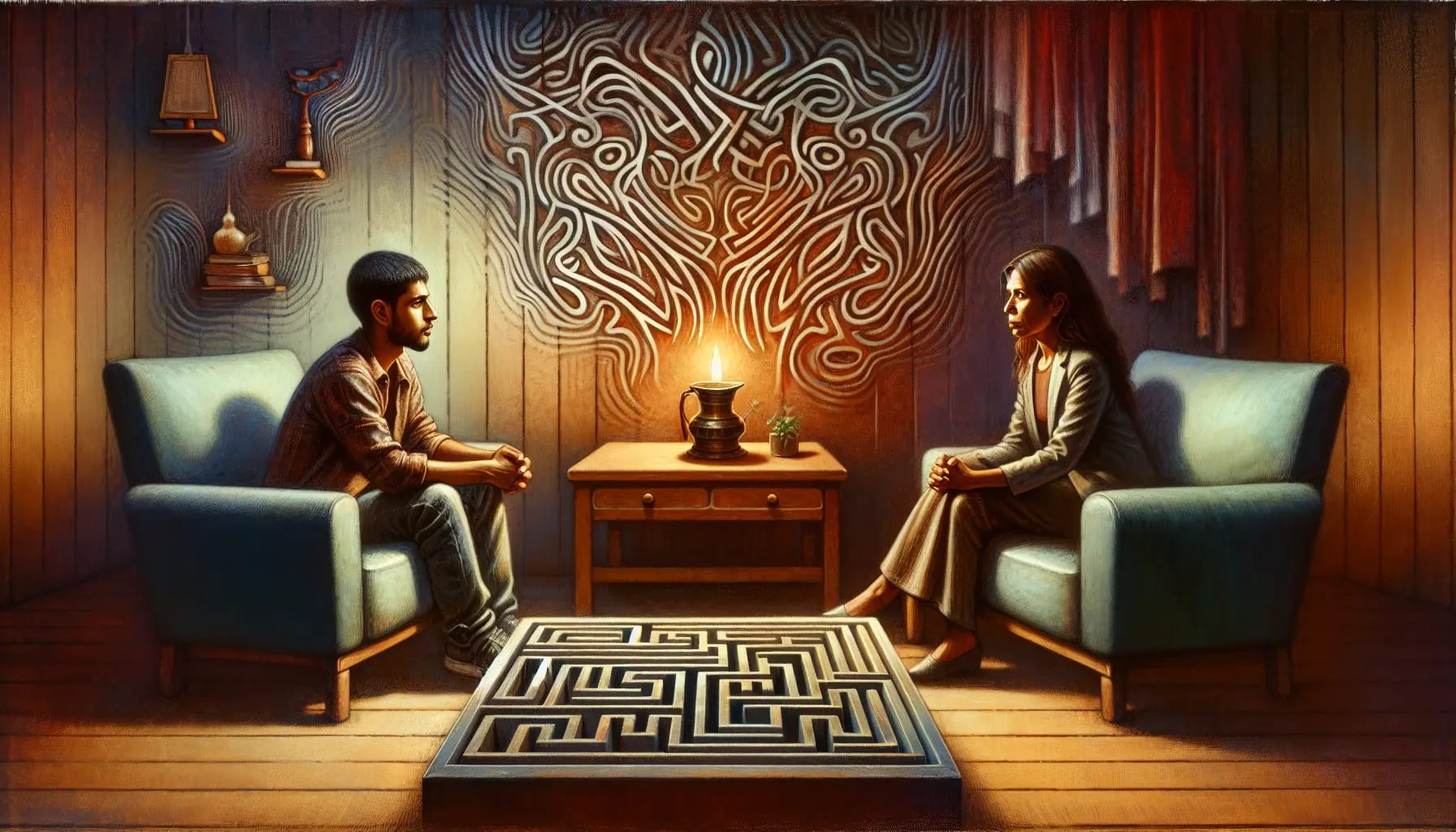 Artistic depiction of seeking professional help