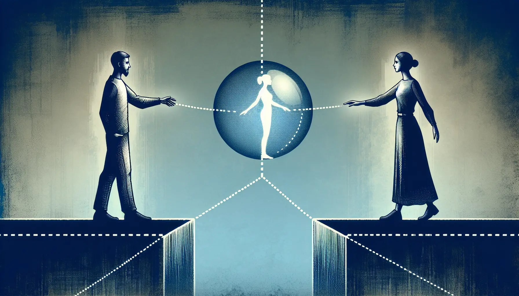 Artistic depiction of mutual respect and emotional support in a relationship