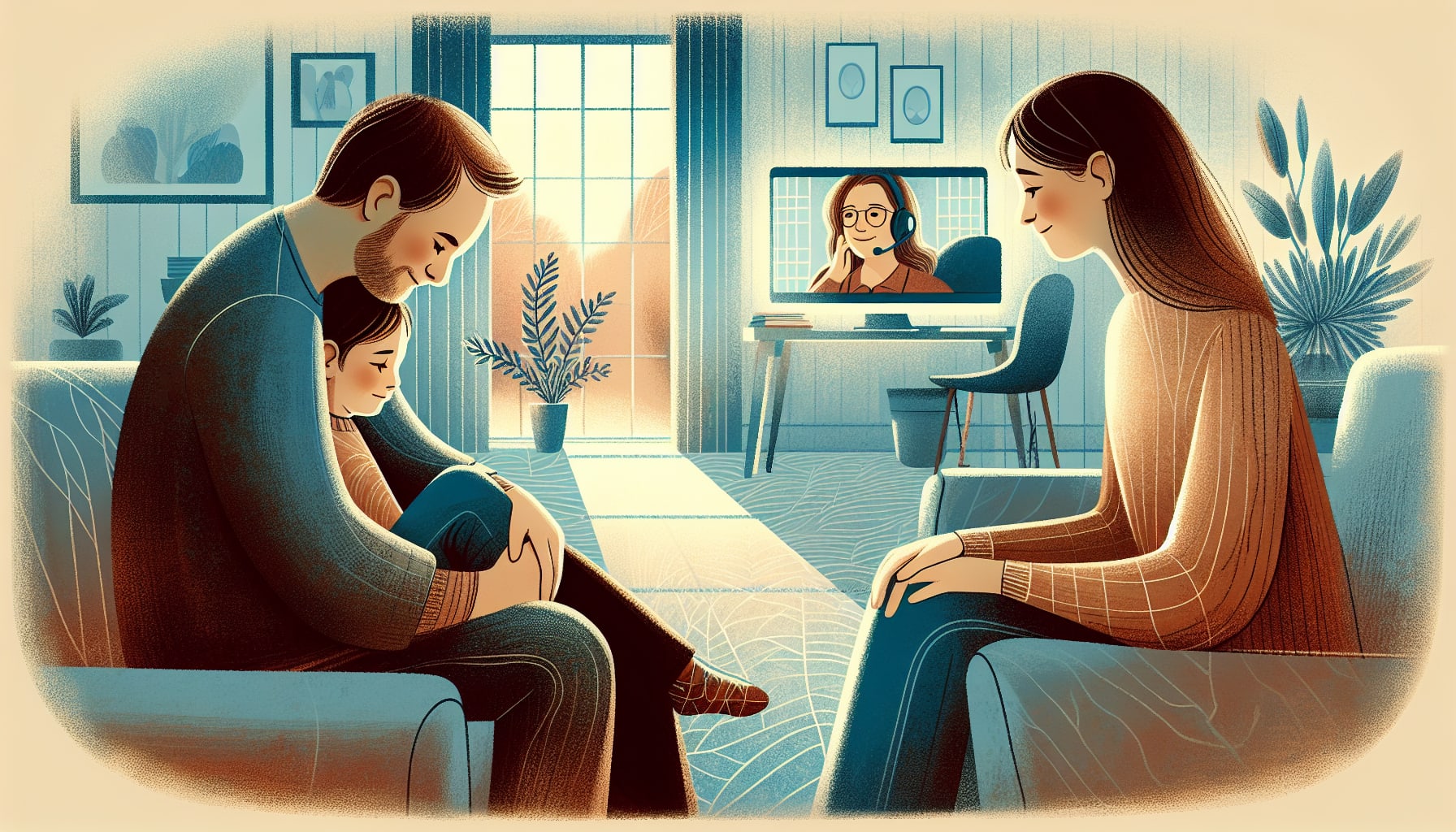 Illustration of a supportive family environment