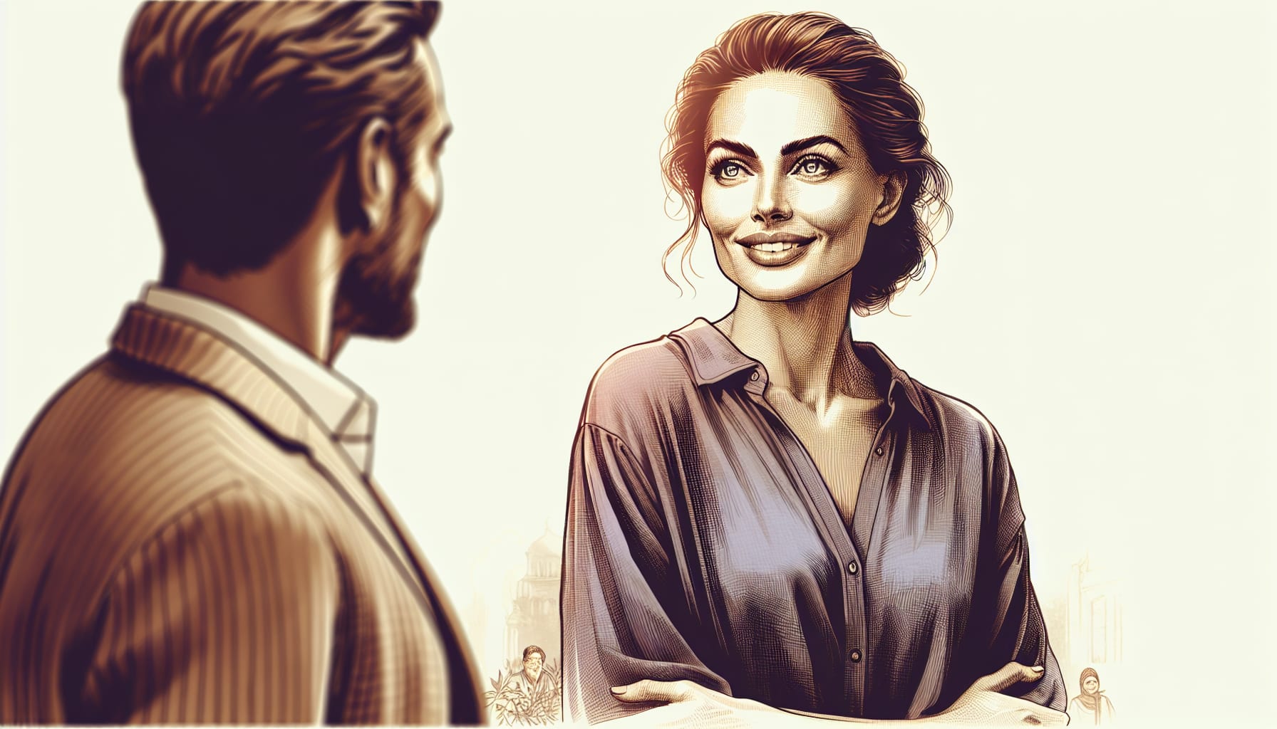 Illustration of confident body language