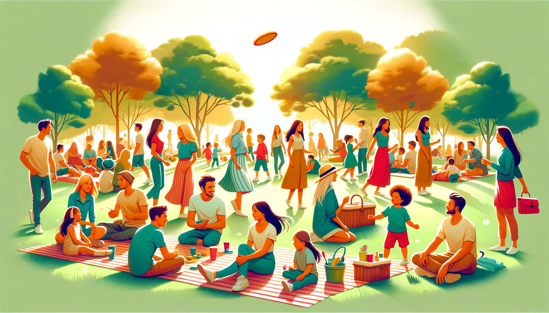Illustration of agape love in family and friendships