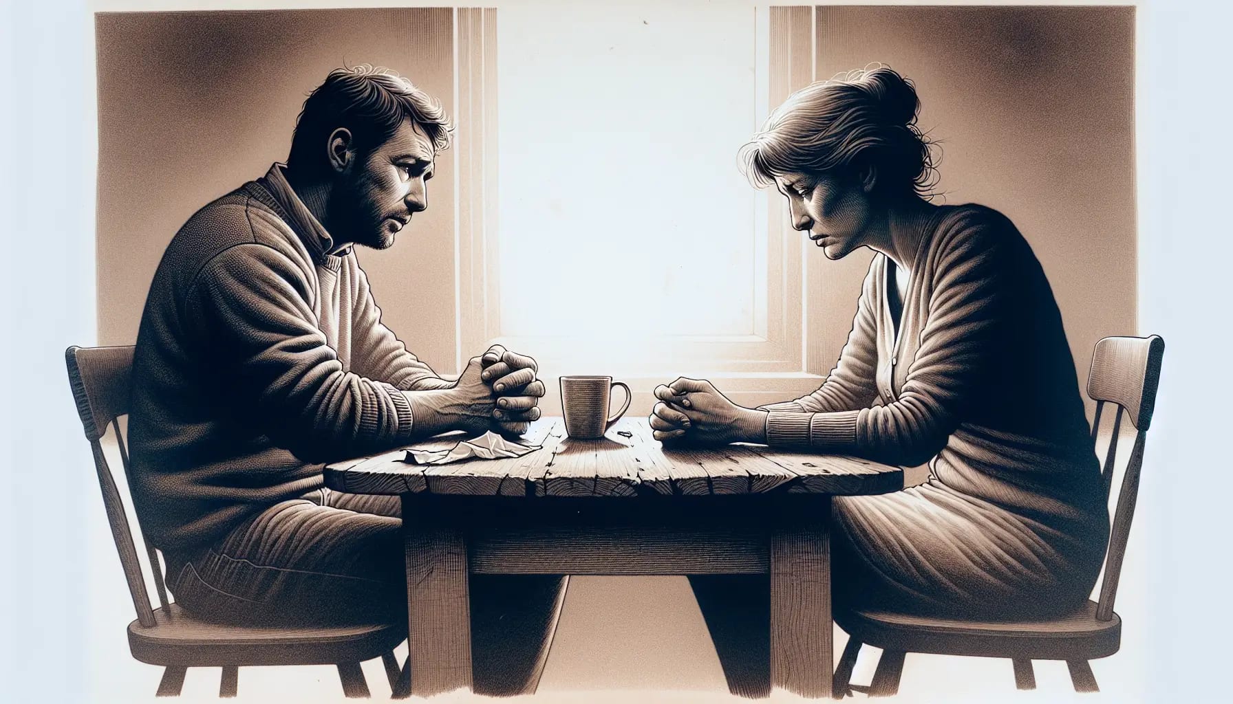 Couple having a serious conversation