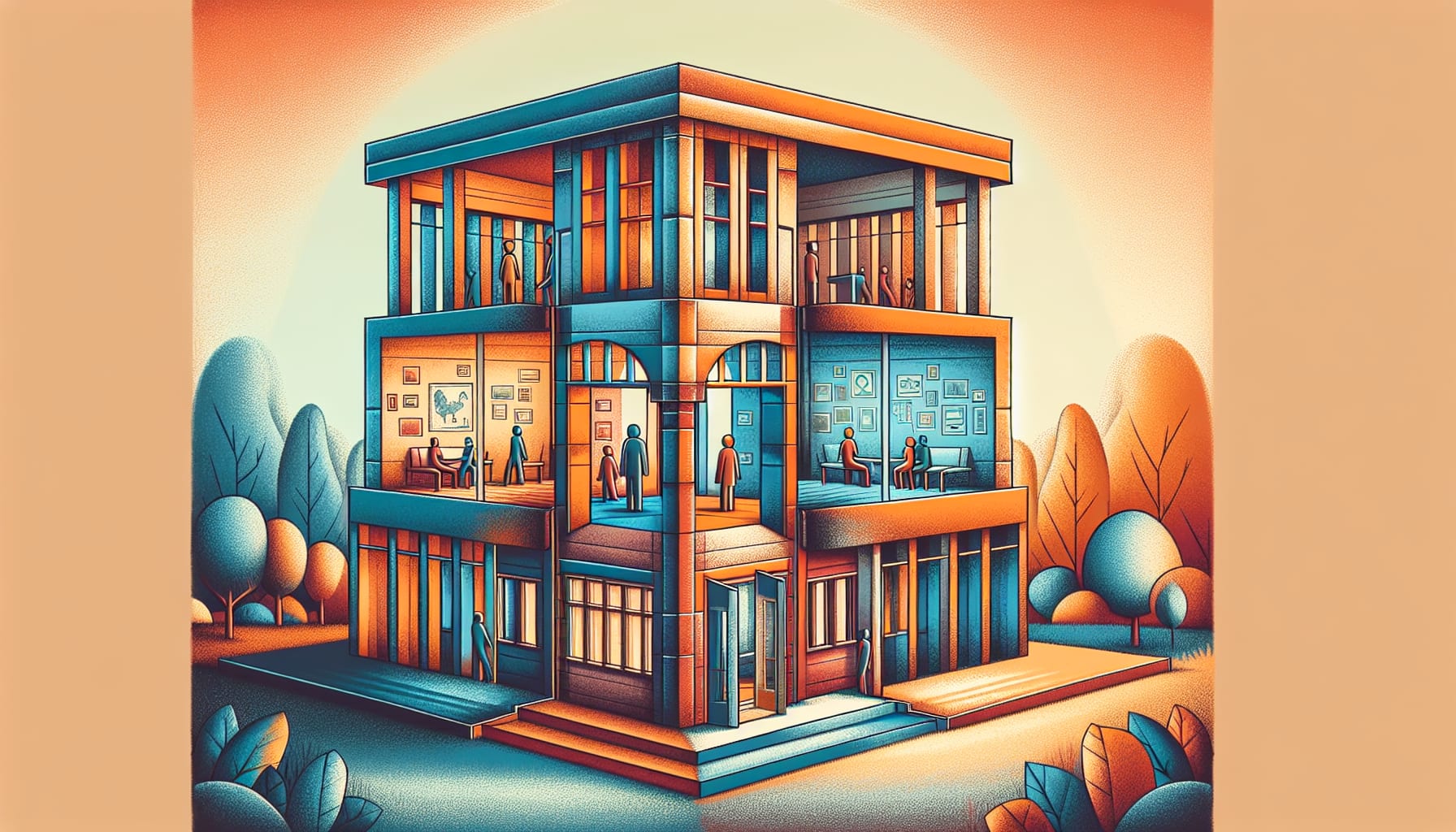 Artistic representation of structured education