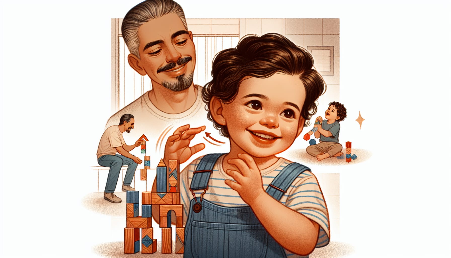 Illustration of a child showing positive developmental outcomes