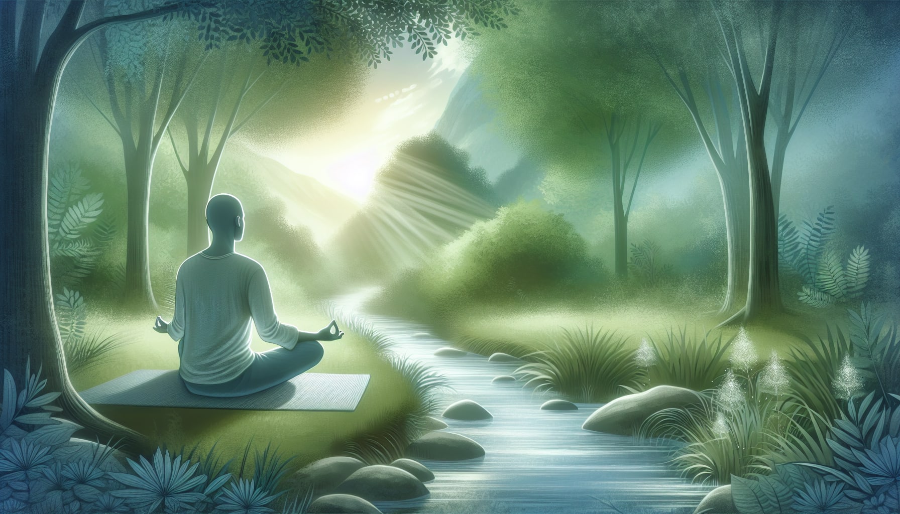 Illustration of mindfulness and meditation for anxiety management