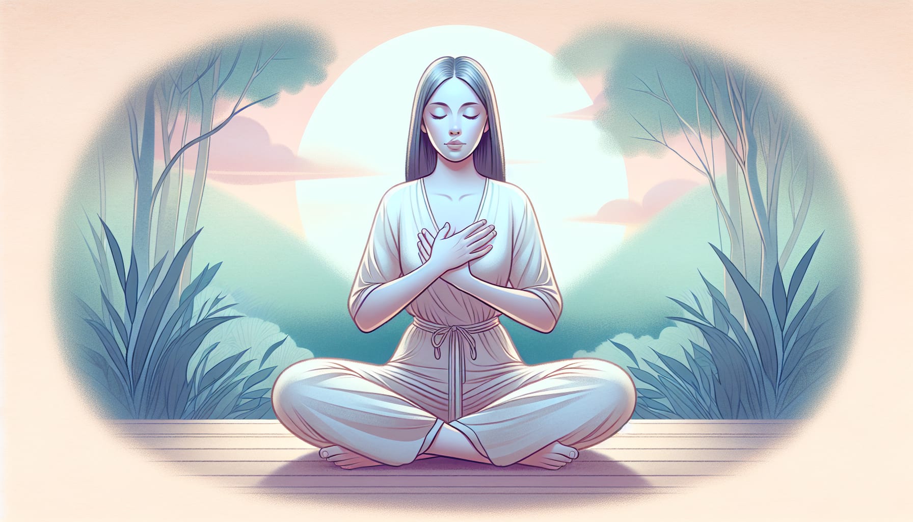 Illustration of deep breathing exercises for anxiety management
