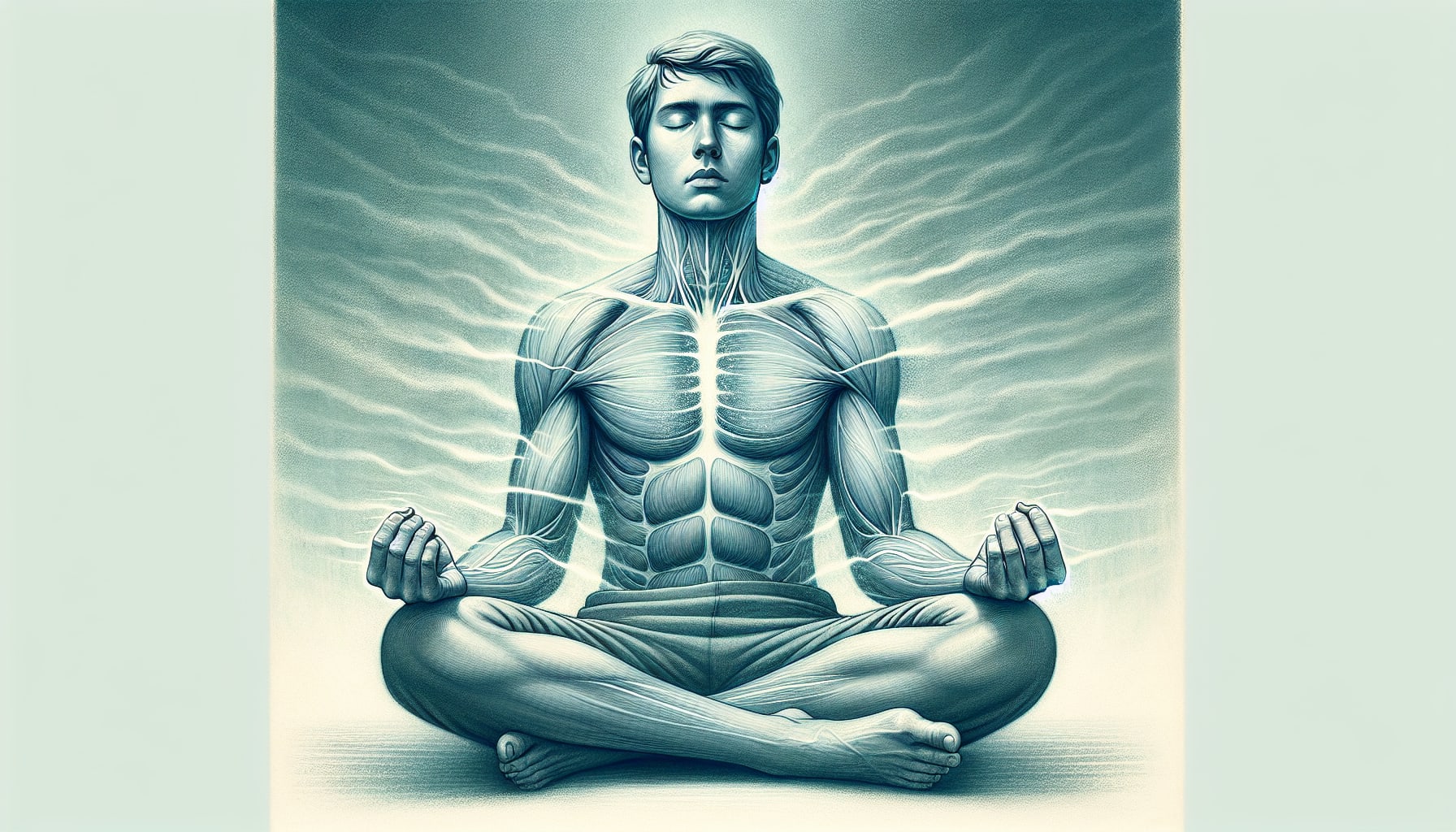 Illustration of a person practicing breathing techniques for anxiety relief
