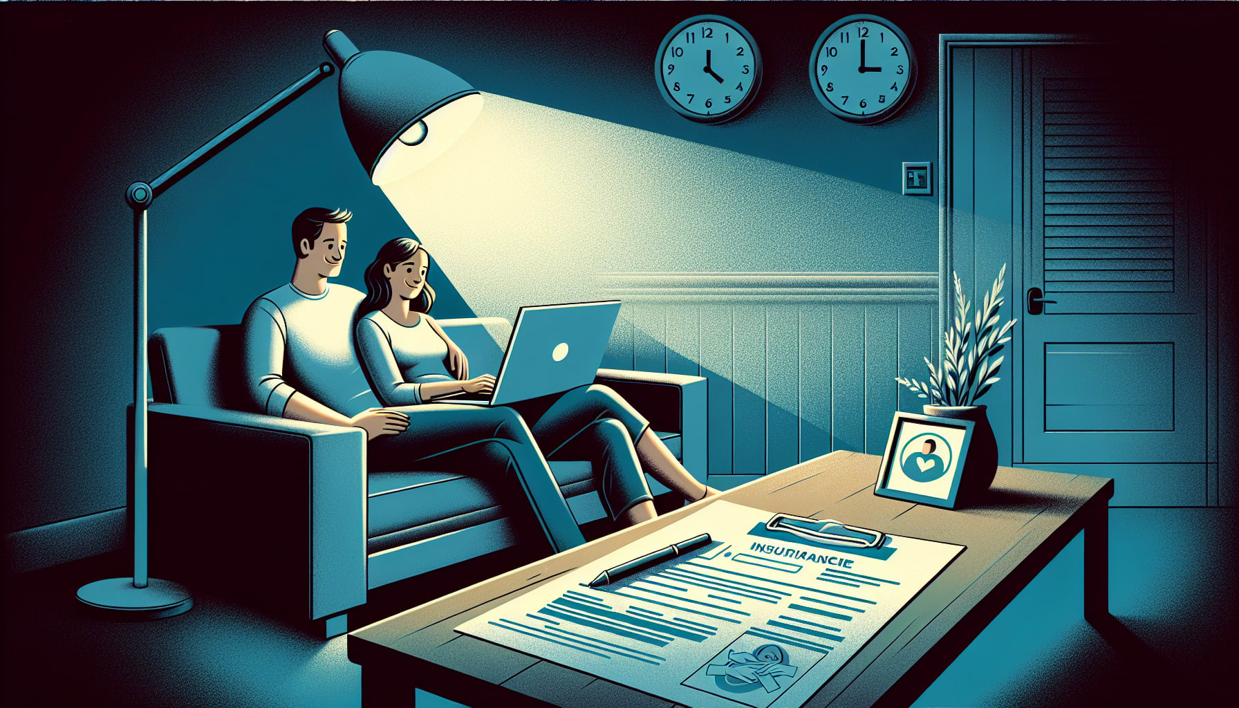 Illustration of convenience and accessibility of online couples counseling