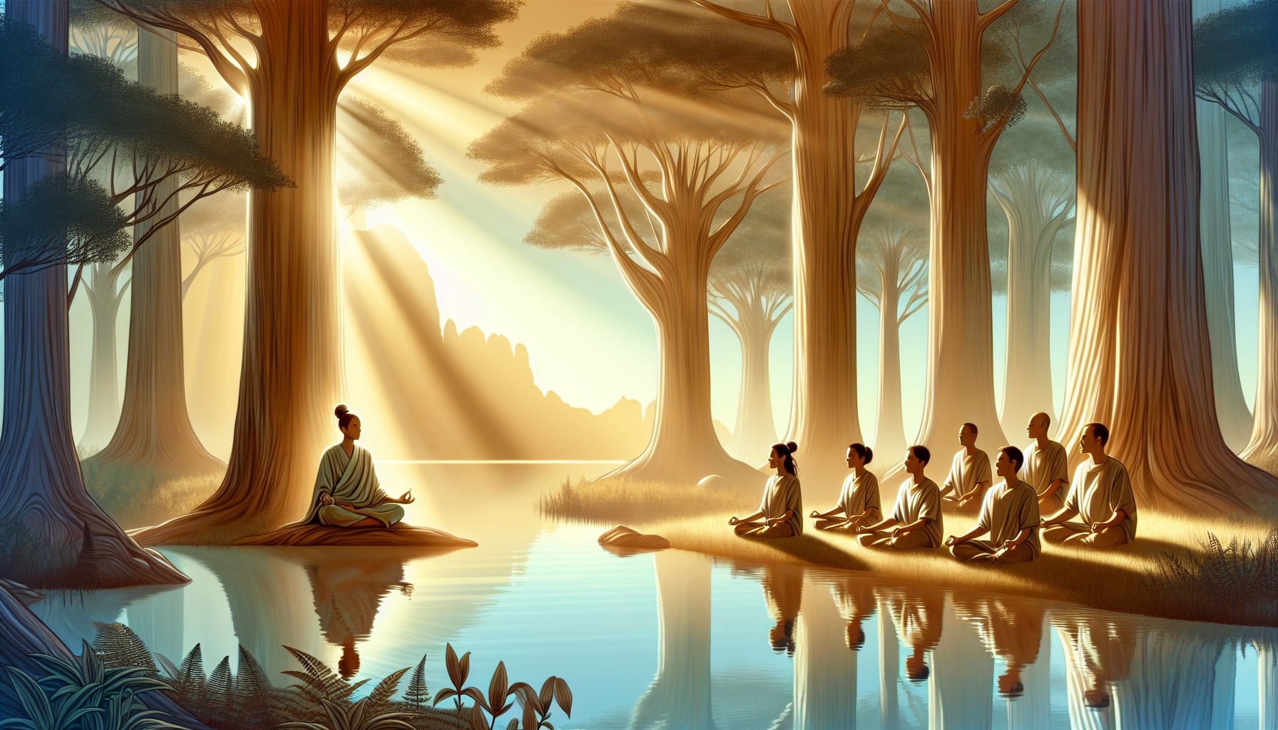 Illustration of guided imagery exercises for loving kindness meditation