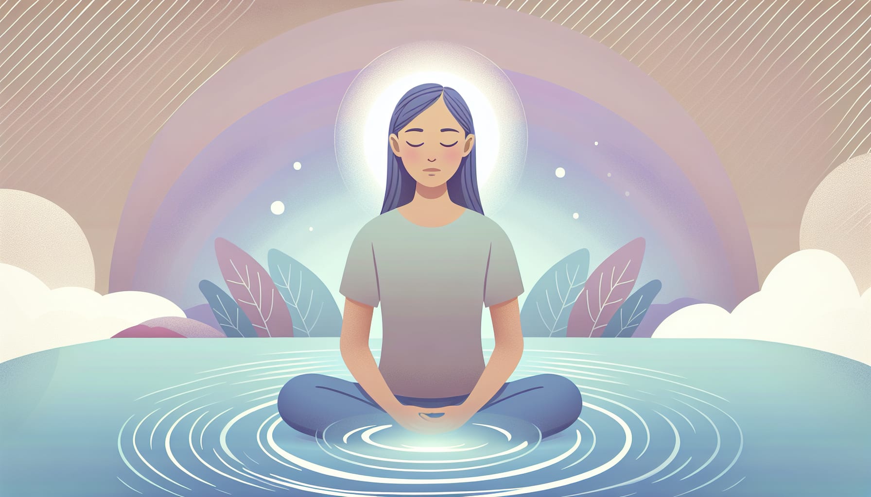 Illustration of a person practicing mindfulness